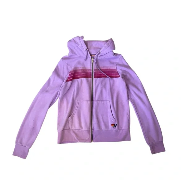 Aviator Nation 5 Stripe Zip Hoodie - Picture 2 of 5